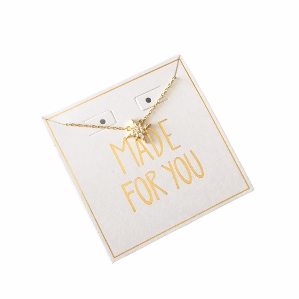 new Pave CZ Cubic Zirconia Polaris Station Necklace ❉ 14KT Gold Plated Silver ❉ - Picture 7 of 14
